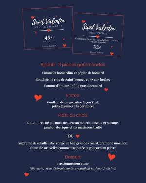 Loison Traiteur - Menu Saint Valentin